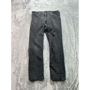 Levis 514 Straight Fit Jeans Mens Sz 34x30 Tag(36x32) Read Black Denim Guys Work